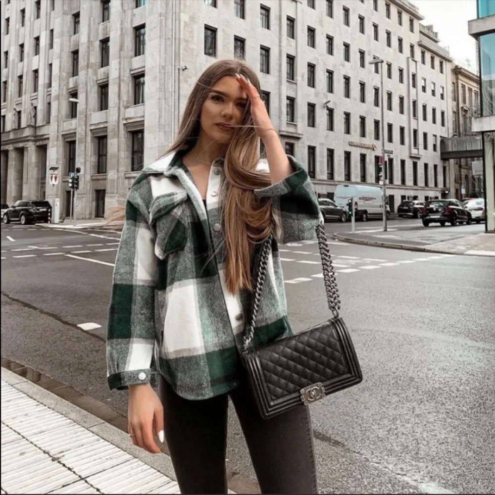 ZARA Blogger Favorite Plaid Shacket - Picture 5 of 8